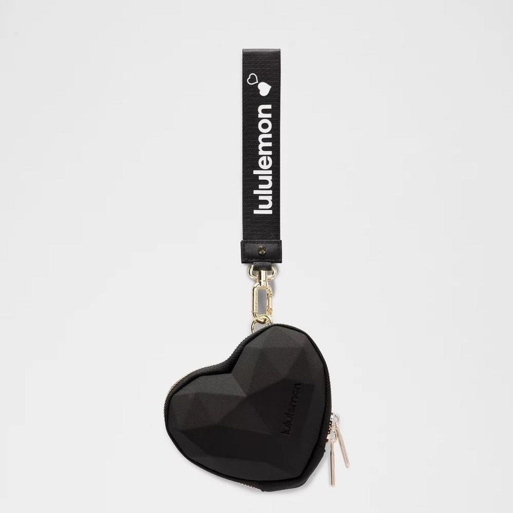 Lululemon Heart Wristlet- Black/Gold